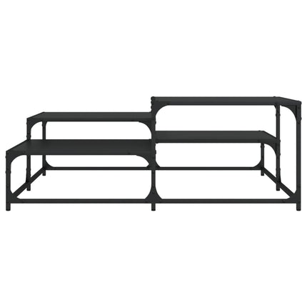 Coffee Table Black 42.1"x42.1"x15.7" Engineered Wood