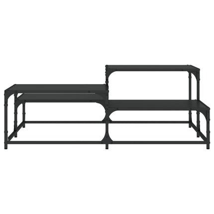 Coffee Table Black 42.1"x42.1"x15.7" Engineered Wood