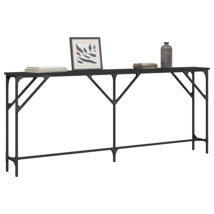 Console Table Black 70.9"x9.1"x29.5" Engineered Wood