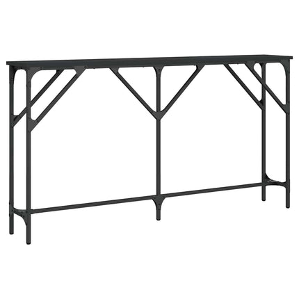 Console Table Black 55.1"x9.1"x29.5" Engineered Wood