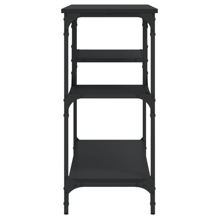 Console Table with Shelves Black 39.4"x13.8"x29.5