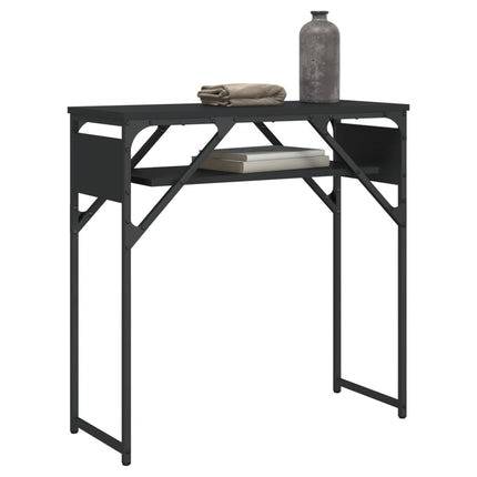 Console Table with Shelf Black 29.5"x11.8"x29.5" Engineered Wood