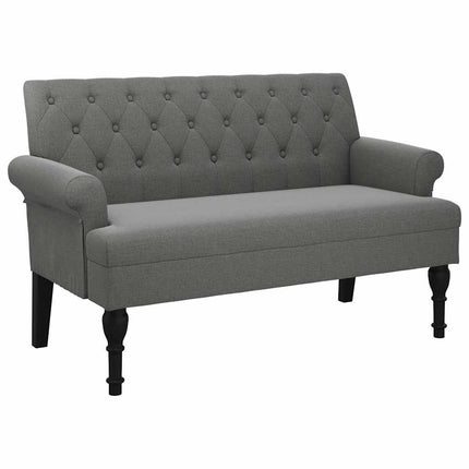 Bench with Backrest Dark Grey 47.2x24.4x29.7" Fabric