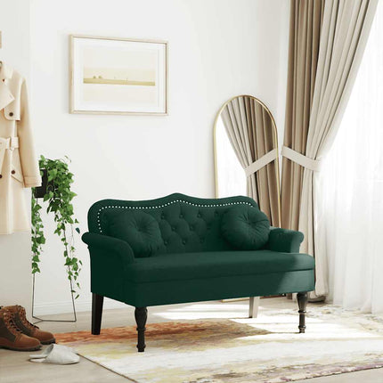 Bench with Cushions Dark Green 47.4x25.6x29.5" Velvet