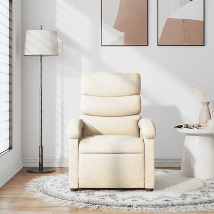 Recliner Chair Cream Fabric