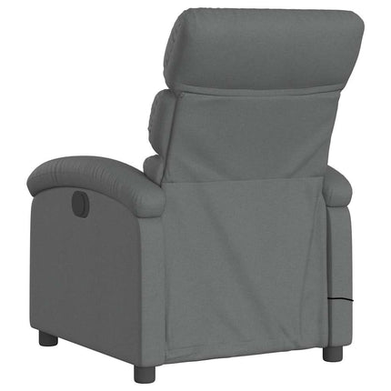 Massage Recliner Chair Dark Gray Fabric