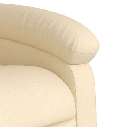 Massage Recliner Chair Cream Fabric