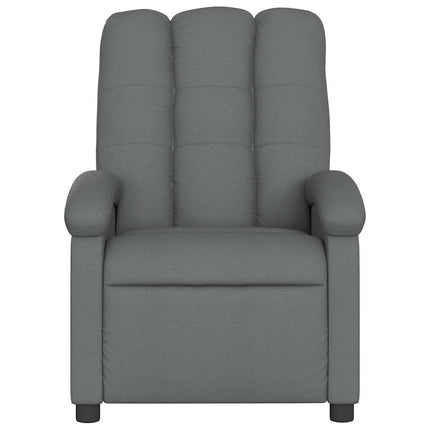 Massage Recliner Chair Dark Gray Fabric