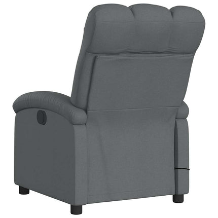 Massage Recliner Chair Dark Gray Fabric