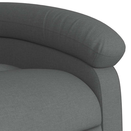Massage Recliner Chair Dark Gray Fabric
