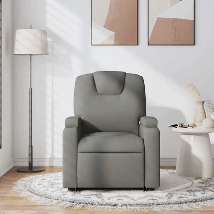 Massage Recliner Chair Dark Gray Fabric