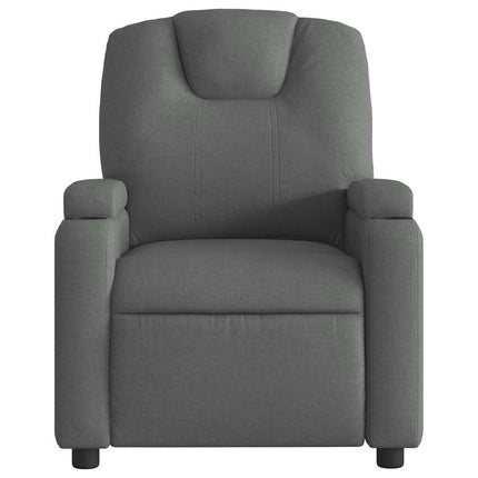 Massage Recliner Chair Dark Gray Fabric