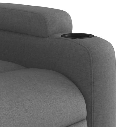 Massage Recliner Chair Dark Gray Fabric
