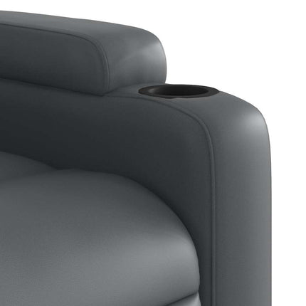 Massage Recliner Chair Gray Faux Leather