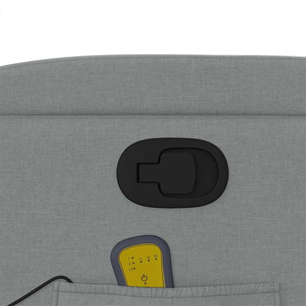 Massage Recliner Chair Light Gray Fabric
