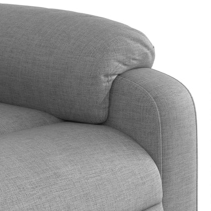 Massage Recliner Chair Light Gray Fabric