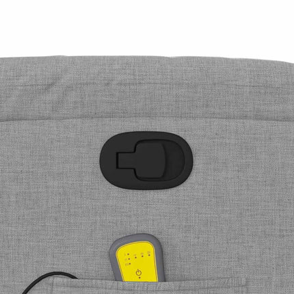 Massage Recliner Chair Light Gray Fabric
