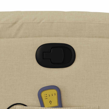 Massage Recliner Chair Cream Fabric
