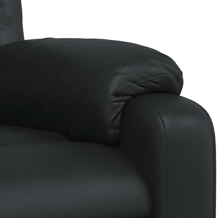 Massage Recliner Chair Black Faux Leather