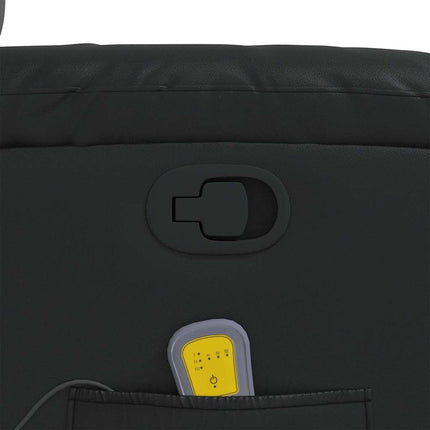 Massage Recliner Chair Black Faux Leather