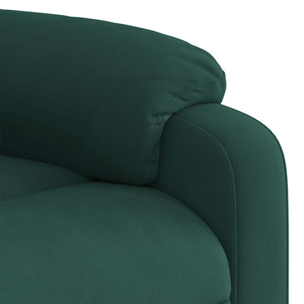 Massage Recliner Chair Dark Green Velvet