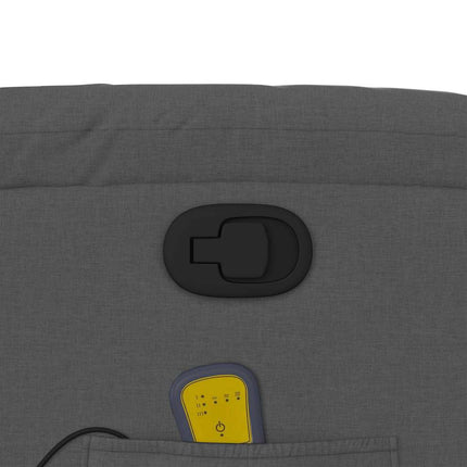 Massage Recliner Chair Dark Gray Fabric