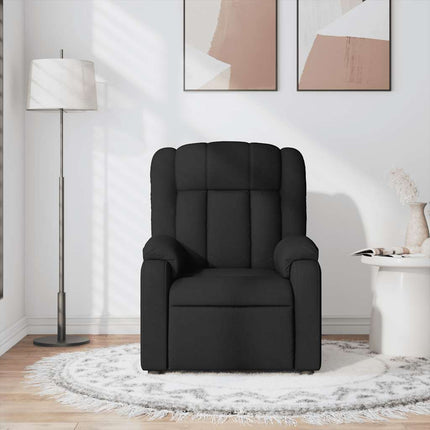 Massage Recliner Chair Black Fabric