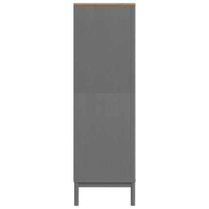 Wardrobe FLORO Gray 30.3"x20.9"x67.3" Solid Wood Pine