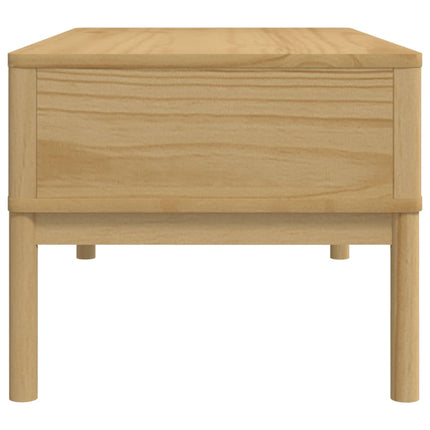 Coffee Table FLORO Wax Brown 39"x21.9"x17.7" Solid Pine Wood