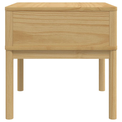 Lamp Table FLORO Wax Brown 21.7"x21.7"x21.3" Solid Wood Pine