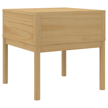 Lamp Table FLORO Wax Brown 21.7"x21.7"x21.3" Solid Wood Pine