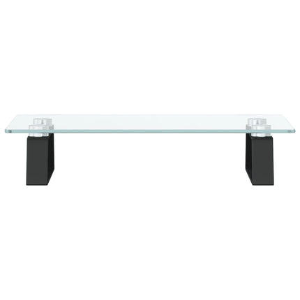 Monitor Stand Black 15.7"x7.9"x3.1" Tempered Glass and Metal