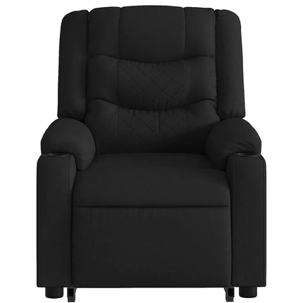 Stand up Massage Recliner Chair Black Fabric