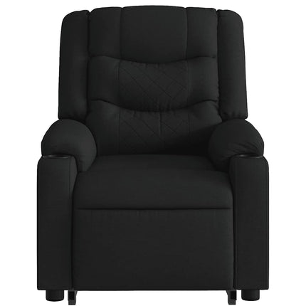 Electric Stand up Massage Recliner Chair Black Fabric