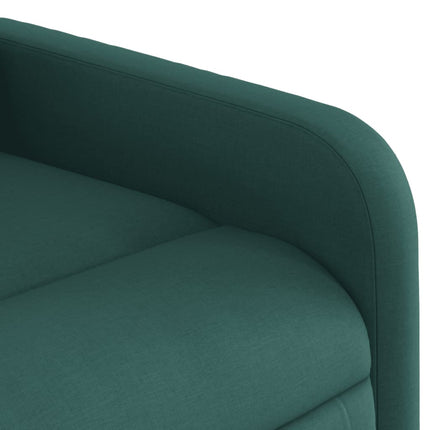 Massage Recliner Chair Dark Green Fabric