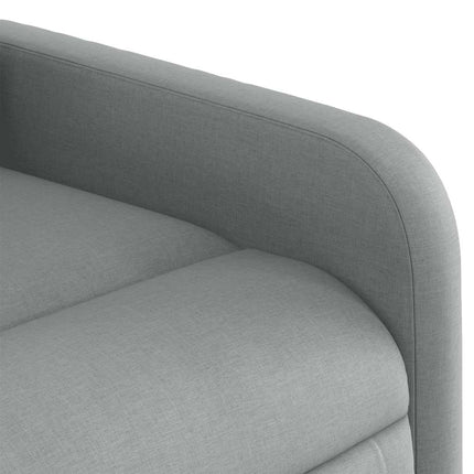 Electric Massage Recliner Chair Light Gray Fabric