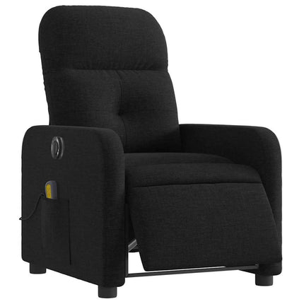 Electric Massage Recliner Chair Black Fabric