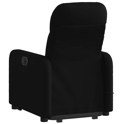 Electric Stand up Massage Recliner Chair Black Fabric