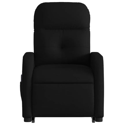 Electric Stand up Massage Recliner Chair Black Fabric