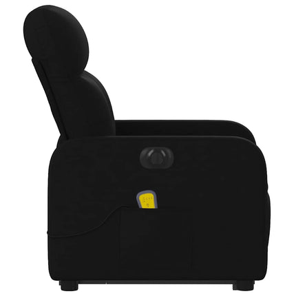 Electric Stand up Massage Recliner Chair Black Fabric