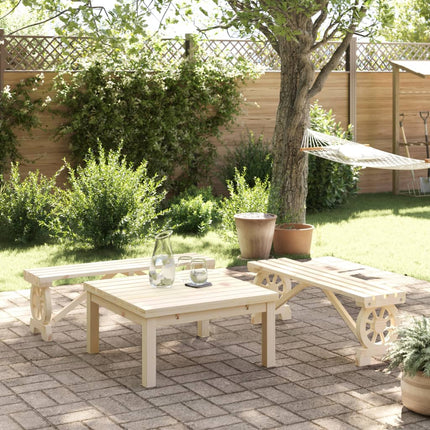 Patio Benches 2 pcs Solid Wood Fir