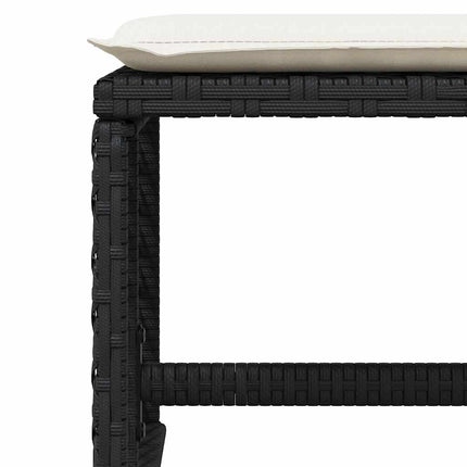 Garden Stool Set of 4 Black
