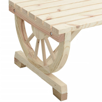 Patio Bench 2-Seater Solid Wood Fir