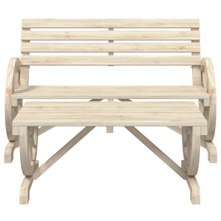 2 Piece Patio Lounge Set Solid Wood Fir