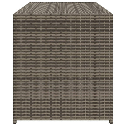 Garden Storage Box Gray 74.8 Gal Poly Rattan