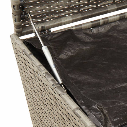 Garden Storage Box Gray 74.8 Gal Poly Rattan