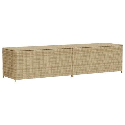 Garden Storage Box Mix Beige 123.9 Gal Poly Rattan