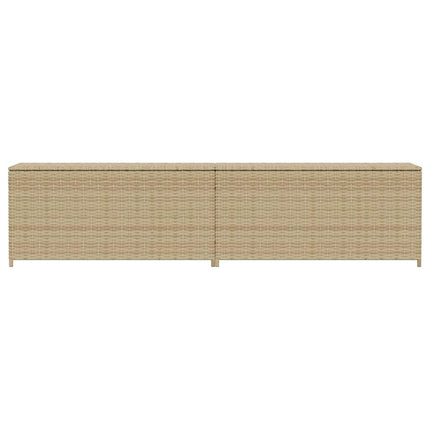 Garden Storage Box Mix Beige 123.9 Gal Poly Rattan