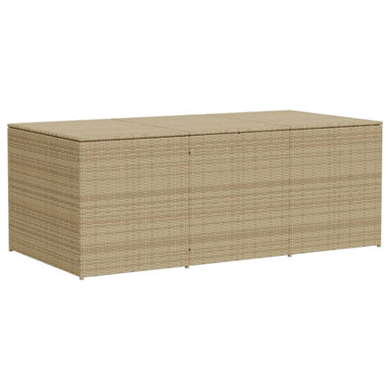 Garden Storage Box Mix Beige 259.9 Gal Poly Rattan