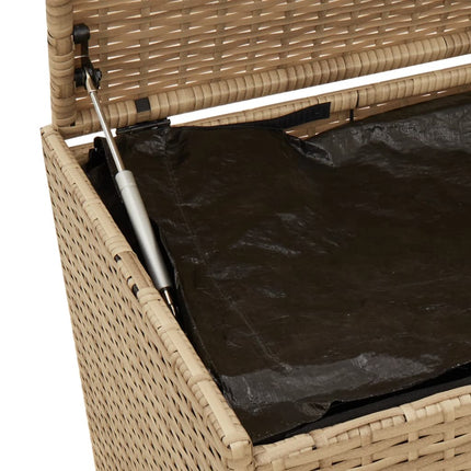 Garden Storage Box Mix Beige 259.9 Gal Poly Rattan